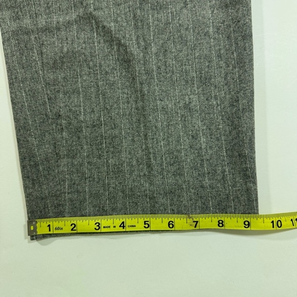 Lafayette 148 Fulston Glistening Pinstripe Trousers Wool Cashmere - Picture 7 of 9